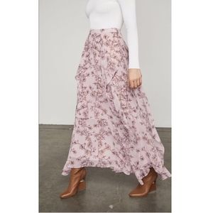 BCBGMaxAzria Amalli pink floral skirt